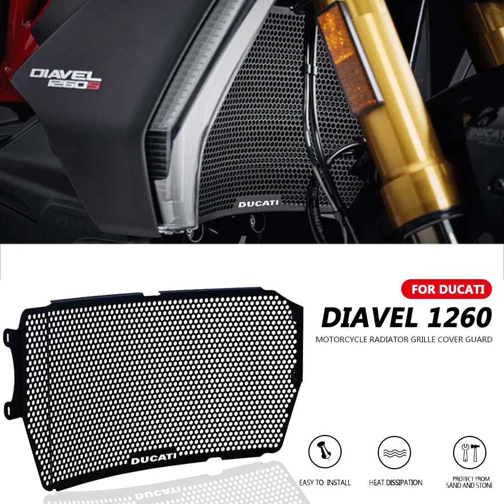 

NEW Motorcycle Accessories Radiator Guard Grille Protective Guard Cover For DUCATI DIAVEL 1260 1260S 2019 2020 2021 2022