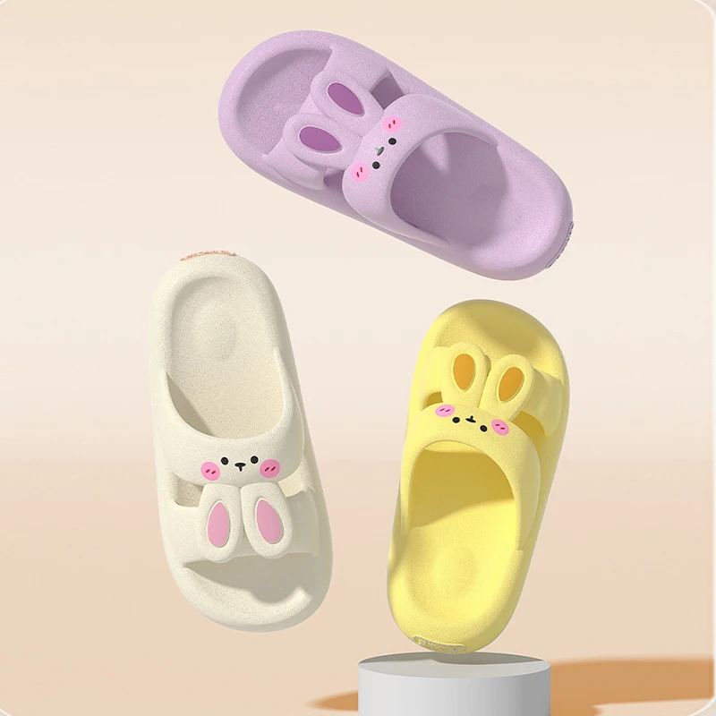2023 Cartoon Rabbit Design Women Platform Slides Summer Fashion Leisure Women Slippers Outdoor Anti-slip Bathroom Woman Shoes
