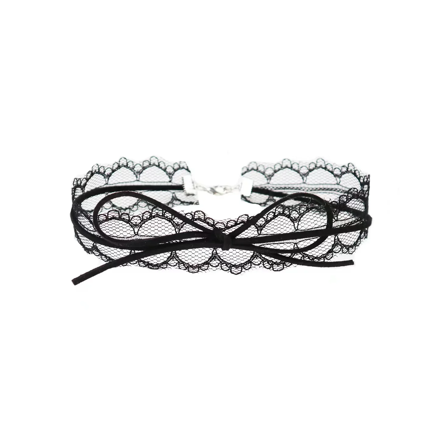 Элегантное ожерелье-чокер Lacebowchoker женская цепочка на ключицу модный укороченный