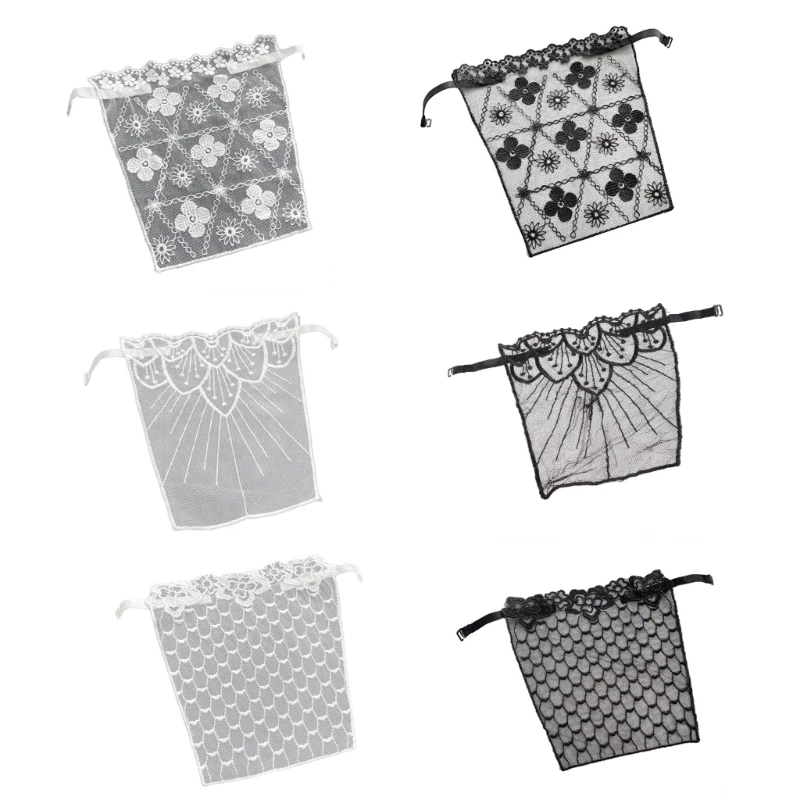 

Женский летний кружевной бюстгальтер на застежках с цветочным рисунком и вставками в виде бандо