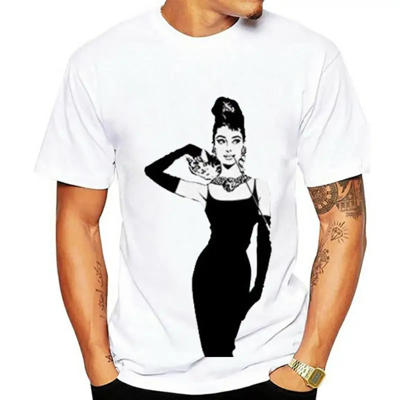 

Breakfast at Tiffanys - Audrey Hepburn V2 T-Shirt (WHITE) all sizes S-5XL