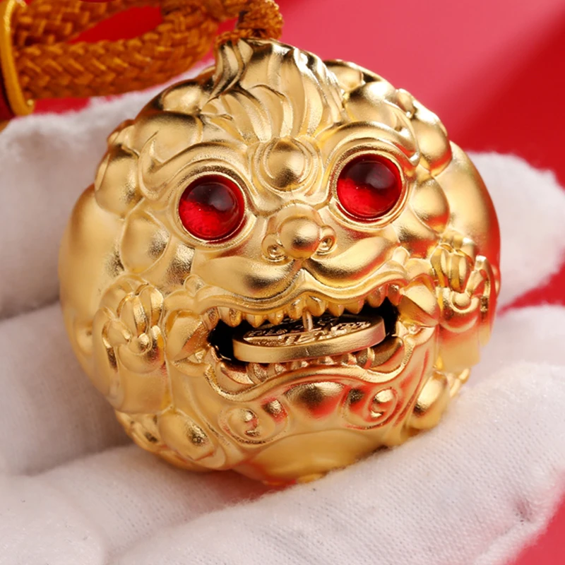 

Новые креативные украшения Pixiu Play в ретро стиле, серебряная подвеска, властный креативный подарок, Маленькая подвеска в виде безопасного ав...