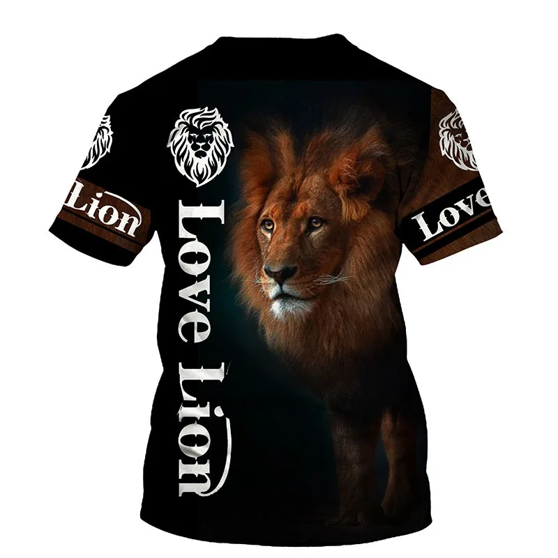 

2023 Summer New The Lion King 3D Printing Men's T-shirt O-neck Short Sleeve 3D Style Men's Fashion Casual Pullover