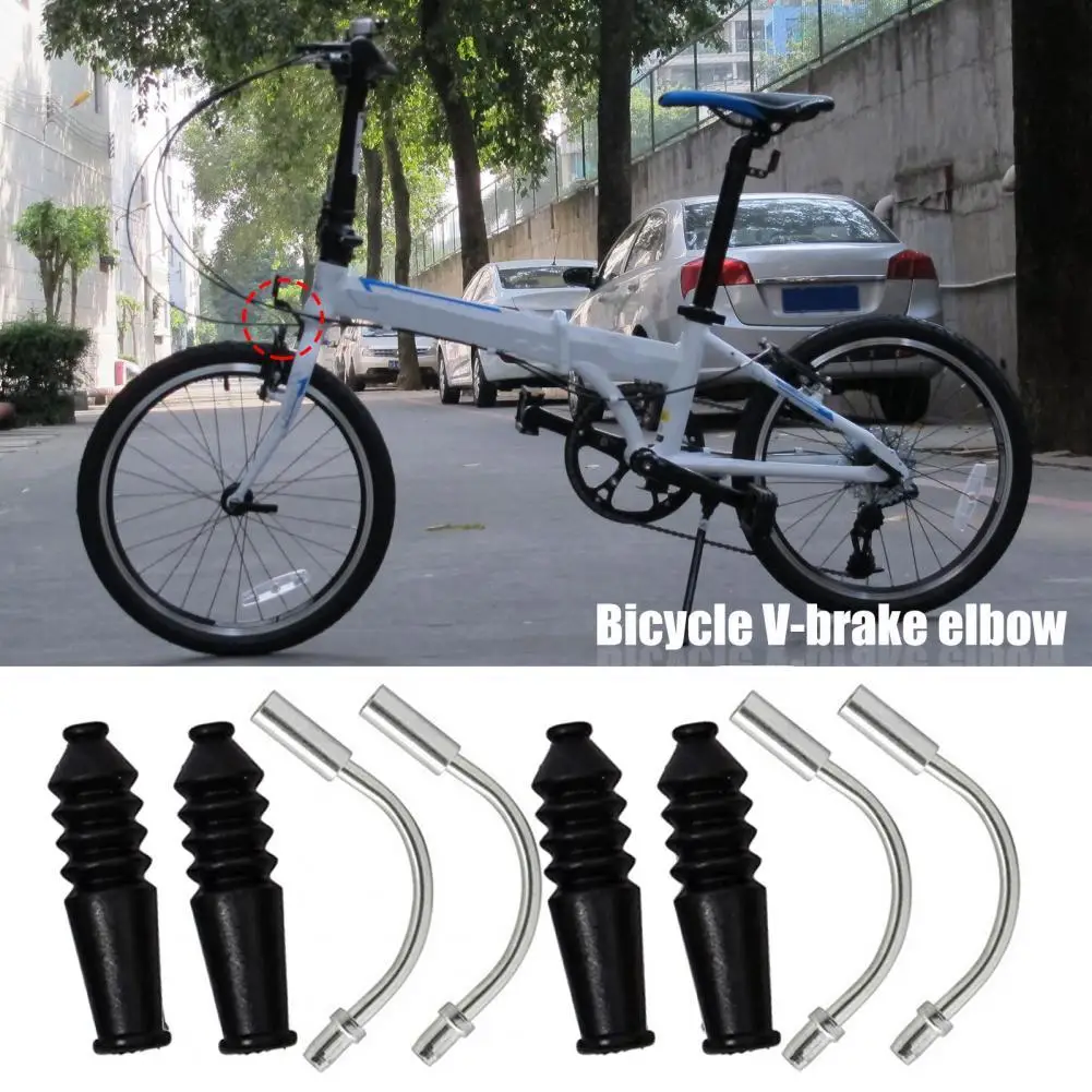 

4Pcs Sturdy V Brake Elbow Pipe Fast Rebound Improve Braking Performance Replacement Durable V Brake Tube for Cycling