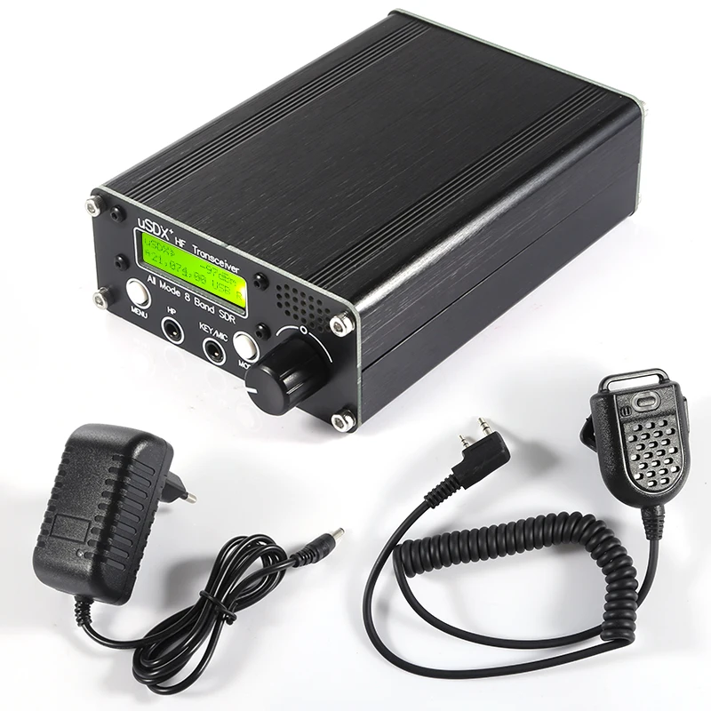 Original Upgraded 3-5W USDX+ SDR Transceiver All Mode 8 Band HF Ham Radio QRP CW Transceiver 80M/60M/40M/30M/20M/17M/15M/10M