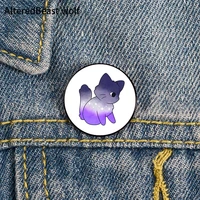 asexual pride cat printed pin custom funny brooches shirt lapel bag cute badge cartoon enamel pins for lover girl friends