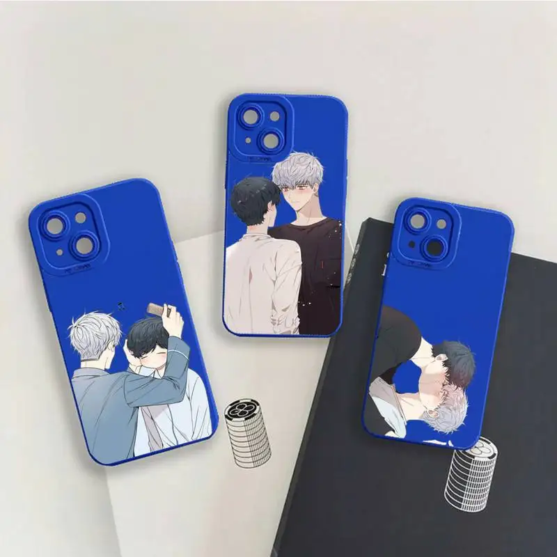 

Cherry blossom after winter Phone Case For iPhone 13 12 11 Pro MAX Mini X XS XR 7 8 Plus Liquid Silicone Klein Blue