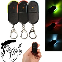 1pcs protabletypical mini anti lost whistle led key finder wireless alarm whistle voice control keychains key finder alarm