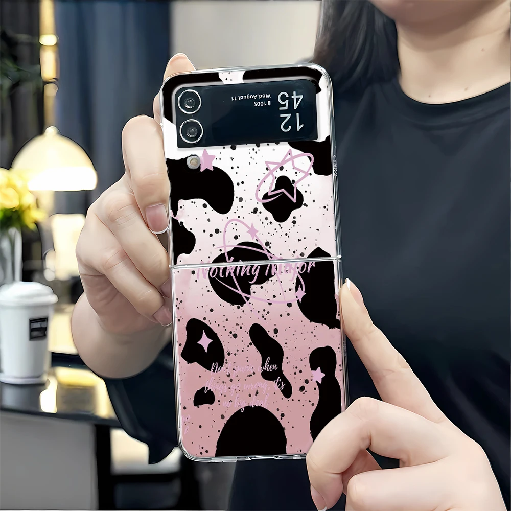 Чехол для телефона с граффити брызгами и чернилами Samsung Z FLIP 3 4 5 On W23 ZFLIP SM-F7210 F711 Funda