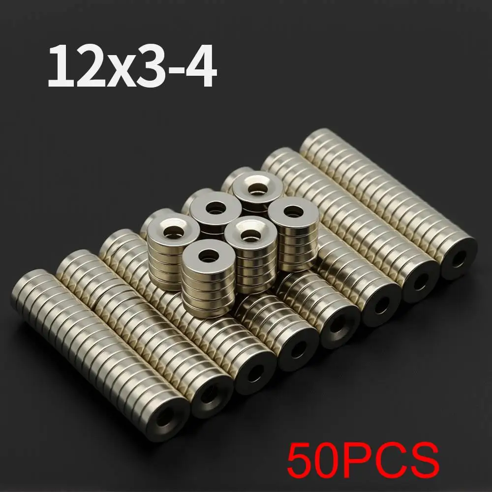 

Неодимовые магниты N35 круглые с отверстиями 12x3-4 мм