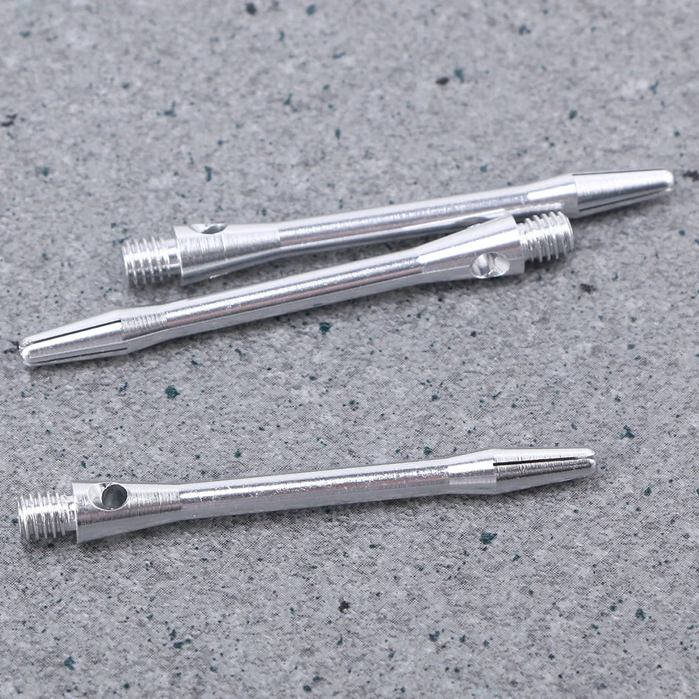 

10pcs 48mm Aluminium Alloy Dart Shafts Accessories Metal Stems Alloy Pole Rod with Standard 2BA Screw Thread (Silver)