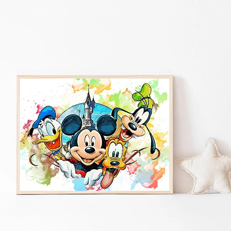 Художественные принты с Микки Маусом гофи Дональд Дак Плутон холст живопись