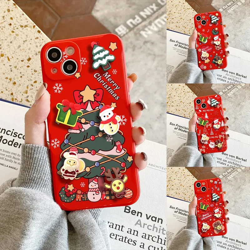 Рождественский чехол сделай сам &quotСнеговик&quot для Realme Note 50 C11 2021 C67 C65 C63 C55 C53 C35 C33 C30