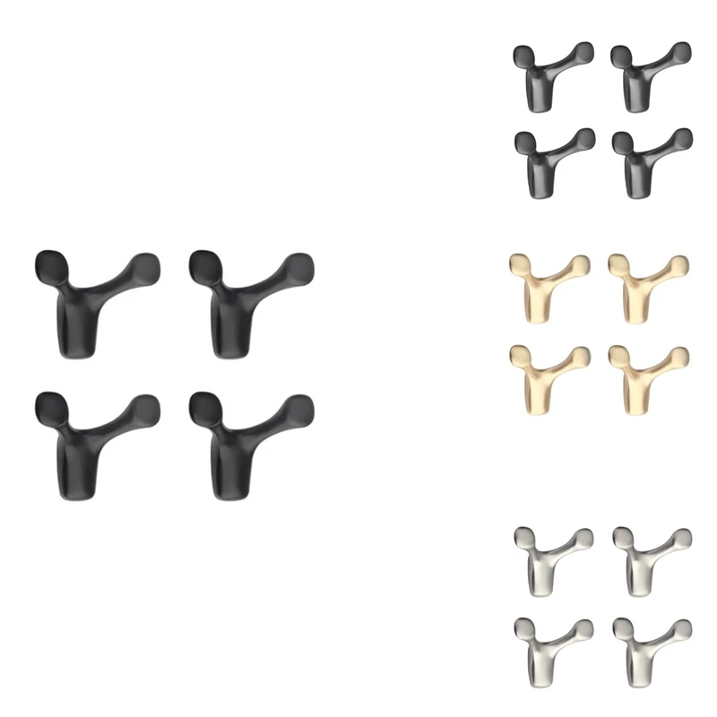 

4Pcs Wall-Mounted Clothes Hook Cow Horn Hook Bathroom Coat Hook Bedroom Robe Hook Living Room Home Accessories