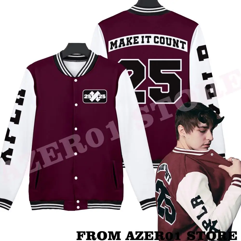 

XPLR Sam и Colby темно-бордовые куртки летняя куртка Merch зимние толстовки Мужская/Женская бейсбольная форма уличная одежда кавайная Толстовка