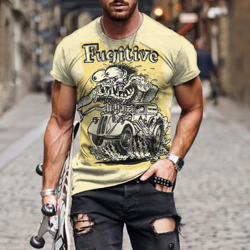 

New Skull T Shirts Boy Girl Kids Plus Size Casual Clothes Men Women Motorcycle 3D Print Short Sleeve Summer Loose T-shirt 6XL