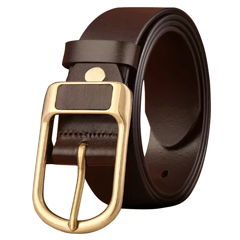 

Vintage Pin Buckle Leather Belt for Men Casual Business Simple Cowhide Waistband Designer Belts Men High Quality Luxury Brand