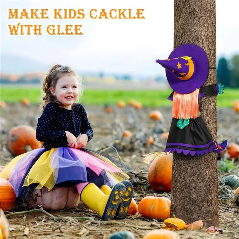 

Halloween Crashing Witch into Tree halloween tree witch Funny Halloween Festival Holiday Outdoor Decoration Pole Garden Ornament