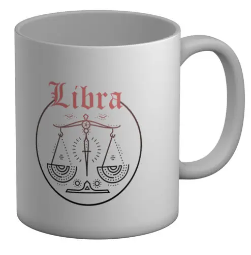 Астрологический знак зодиака Весы белый 11 унций кружка подарок