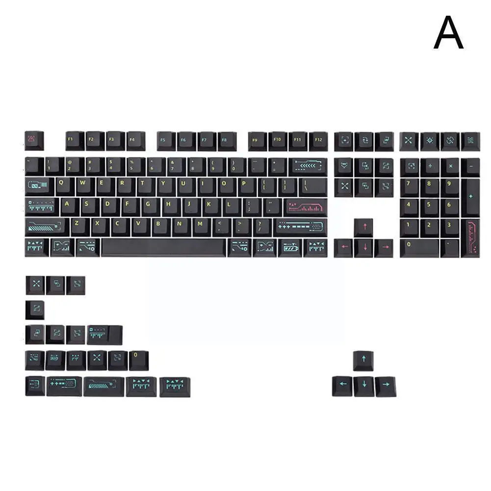 

131 клавиш, пробуждение, оригинальная высота, двусторонняя Сублимация, подходит для механической клавиатуры GMK, клавиатура, аксессуары для ко...