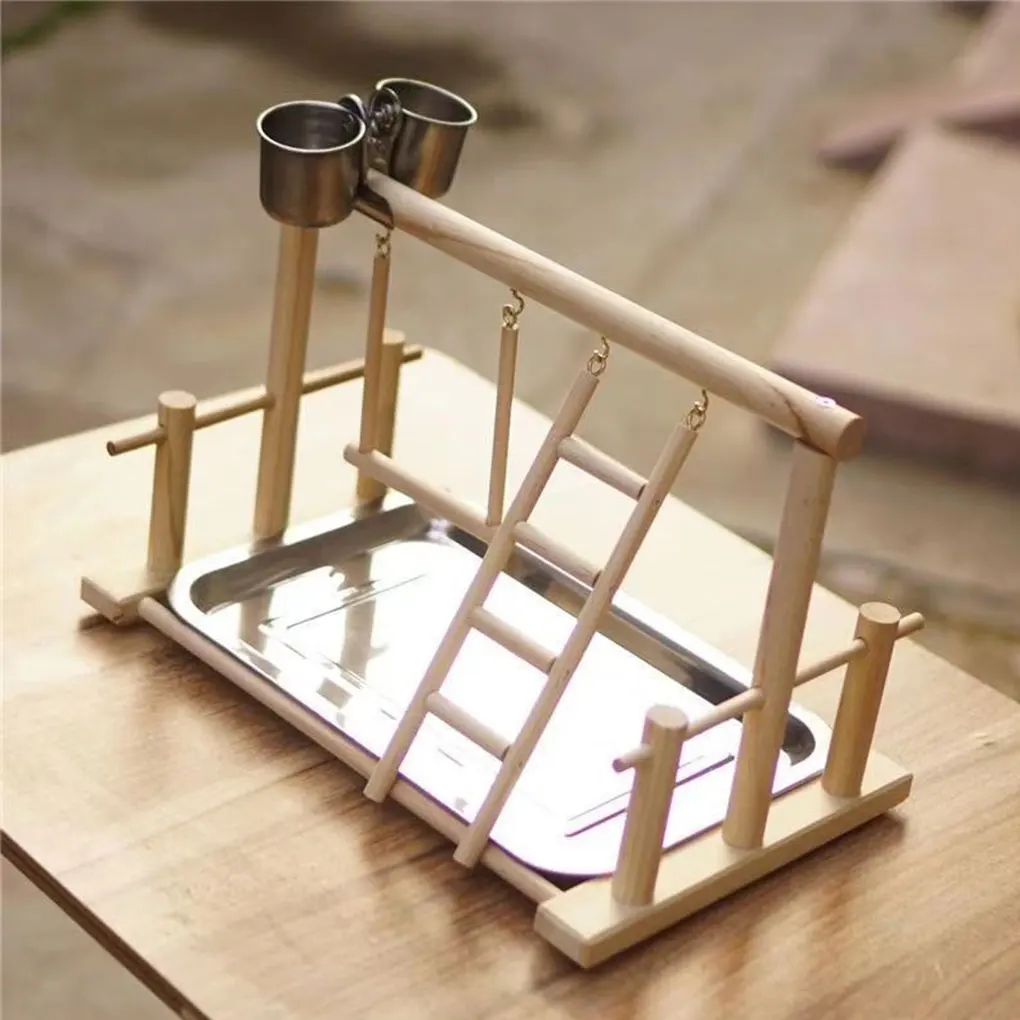 

Подставка для обучения птицам, многофункциональная передвижная игровая площадка для животных, мостик, практичные аксессуары для игр с живо...