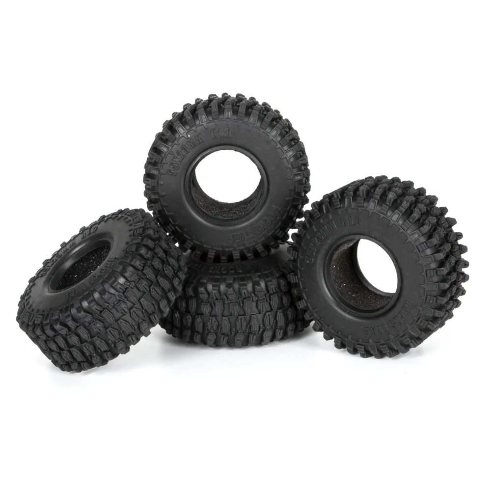 

1.0" Soft Rubber Wheel Tires 4pcs for 1/24 RC Crawler Car Axial SCX24 90081 C10 AXI00001/002/004/005/006 Upgrade Parts