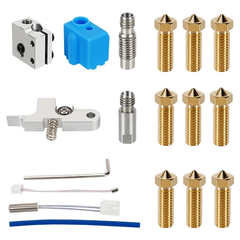 Для 3D принтера Artillery Sidewinder X1/Комплект запчастей для экструдера Hotend, сопла/теплооблома/блока нагревателя/термистора