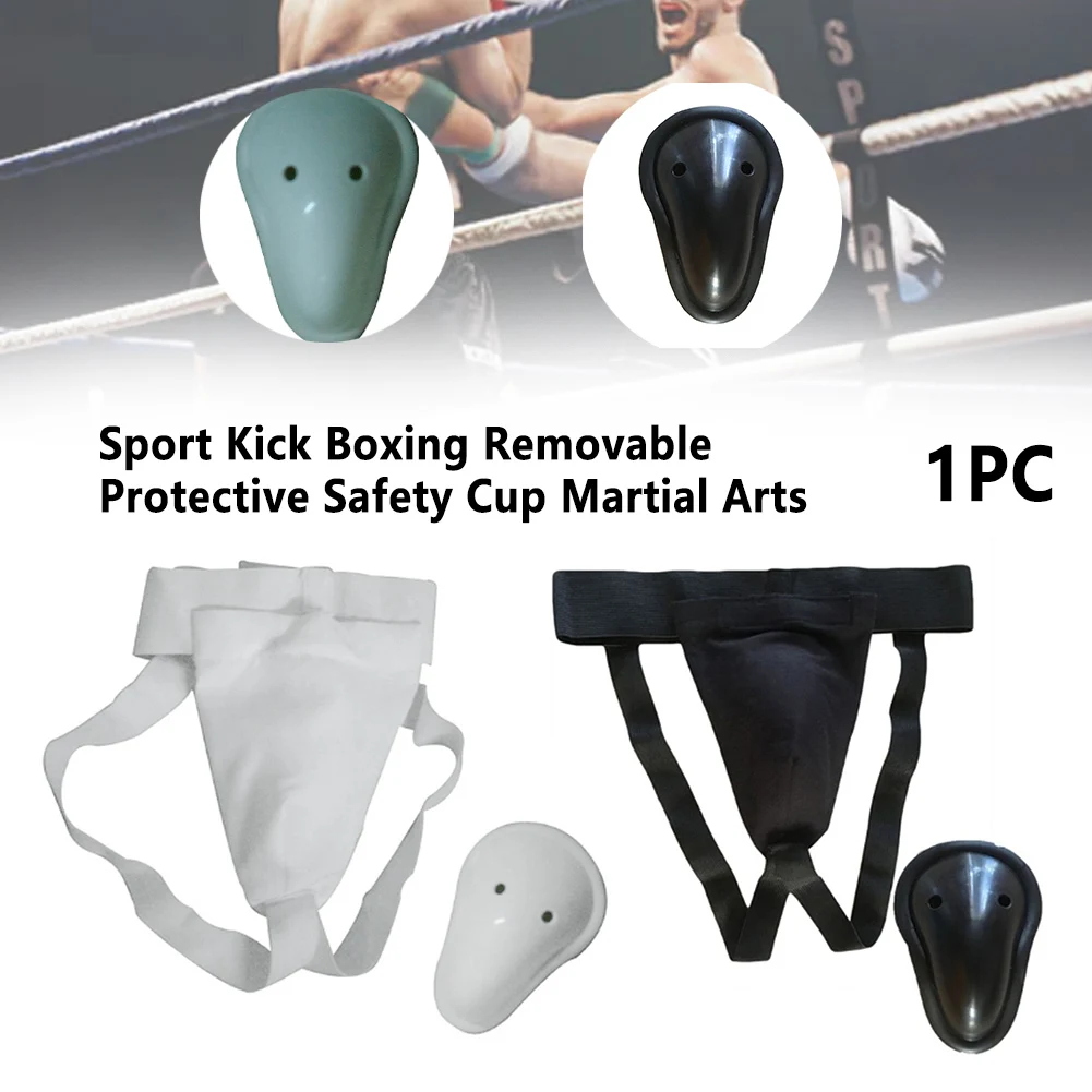 

Protective Safety Cup Comfortable Martial Arts Elastic Band Training Removable Crotch Adult Groin Guard Sport Kick Boxing