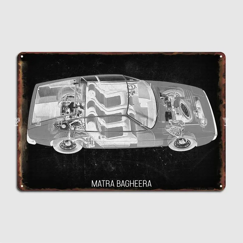 Фото Металлический знак Matra Bagheera, настенная роспись, искусственное украшение гаража, оловянный знак, плакат №2