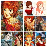 diy paprika anime film diamond mosaic painting japanese cartoon cross stitch embroidery pictures art full drill craft home decor