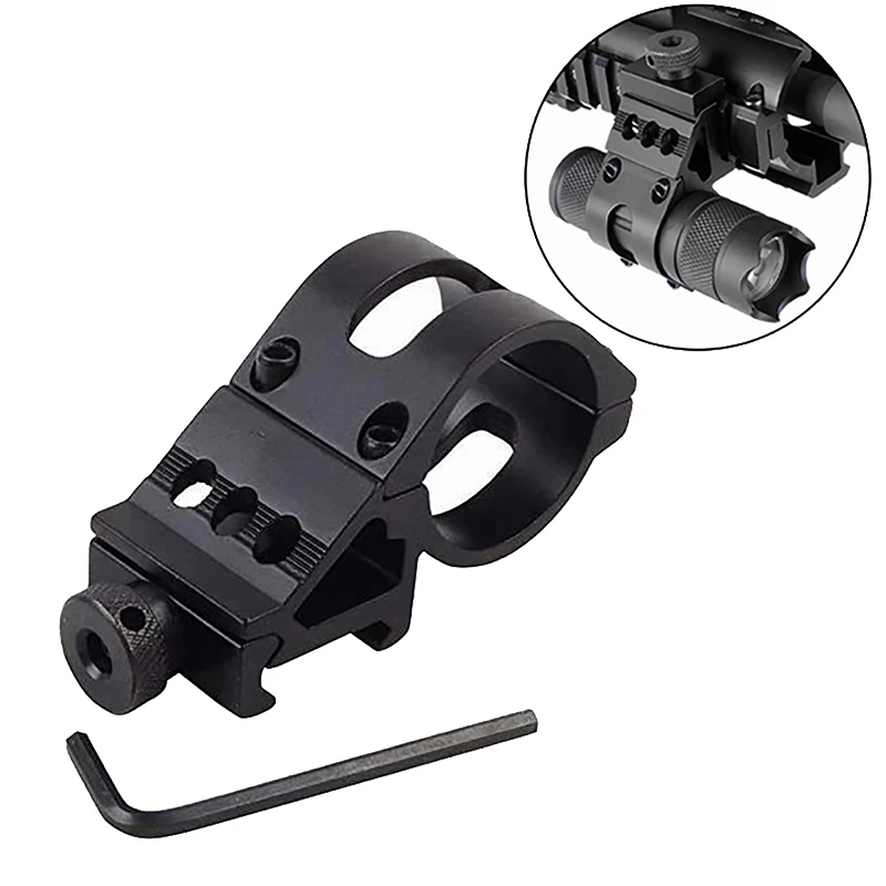 

1Pair Tactical 25.4mm Quick Release Offset Flashlight Scope Mount 20mm Rail 45 Degree Sight Mount Hunting Accessories
