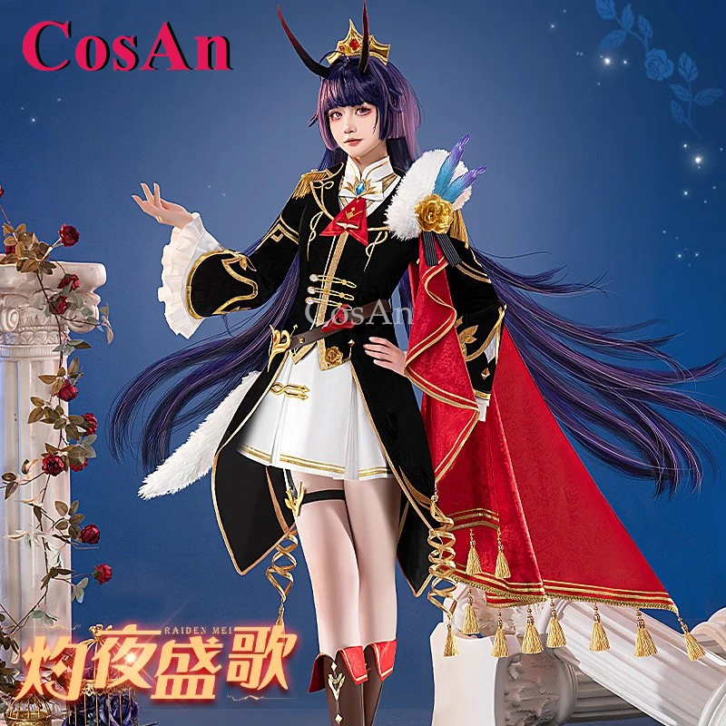 Фото Костюмы для косплея CosAn Game Honkai Impact 3 Raiden Mei, боевая униформа «Песня Пылающей Ночи», одежда для ролевых игр на Хэллоуин, новинка №2