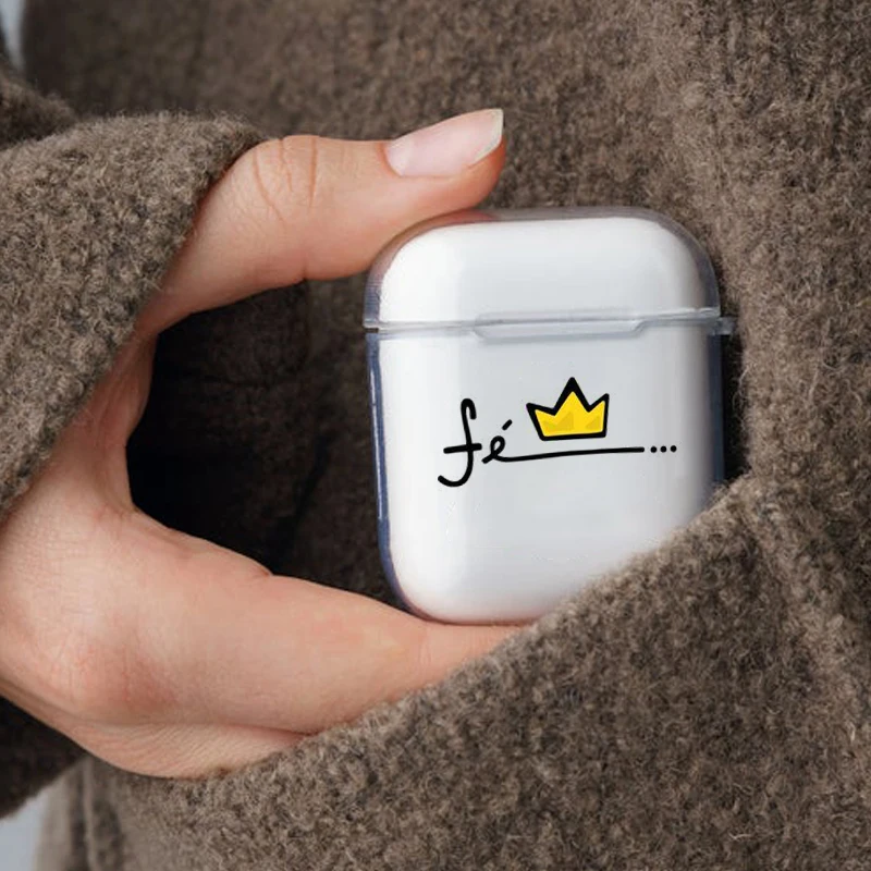 Чехол для наушников Airpods 2/3/Pro/2 с надписью Love Faith рисунком из мультфильма