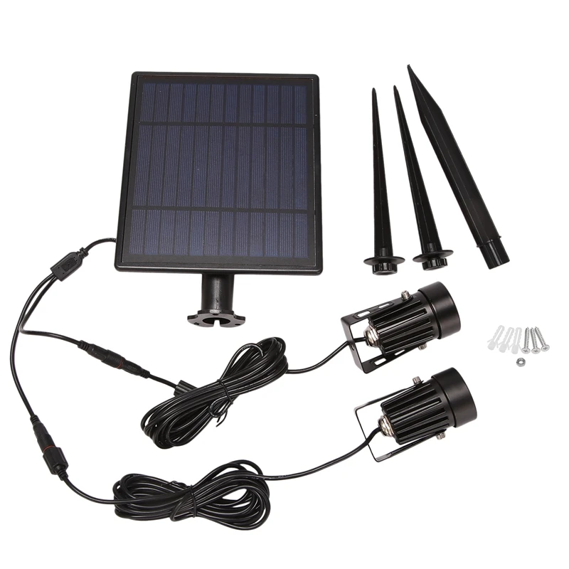 

Solar Spotlights Solar Powered 6W Adjustable Solar Pathway Lights Outdoor Waterproof Courtyard Lamp