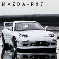 132 mazda rx7 alloy sports car model diecasts metal toy vehicles car model sound light simulation boys toy for childrens gift