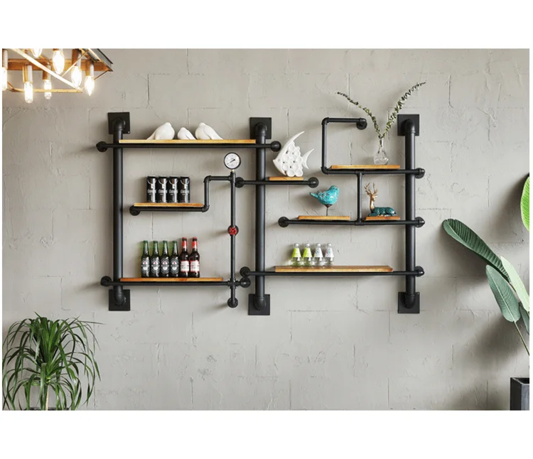 

Industrial Wall Mounted Irony shelves, Diy furniture, Metal pipe shelves for home decoration and storage.