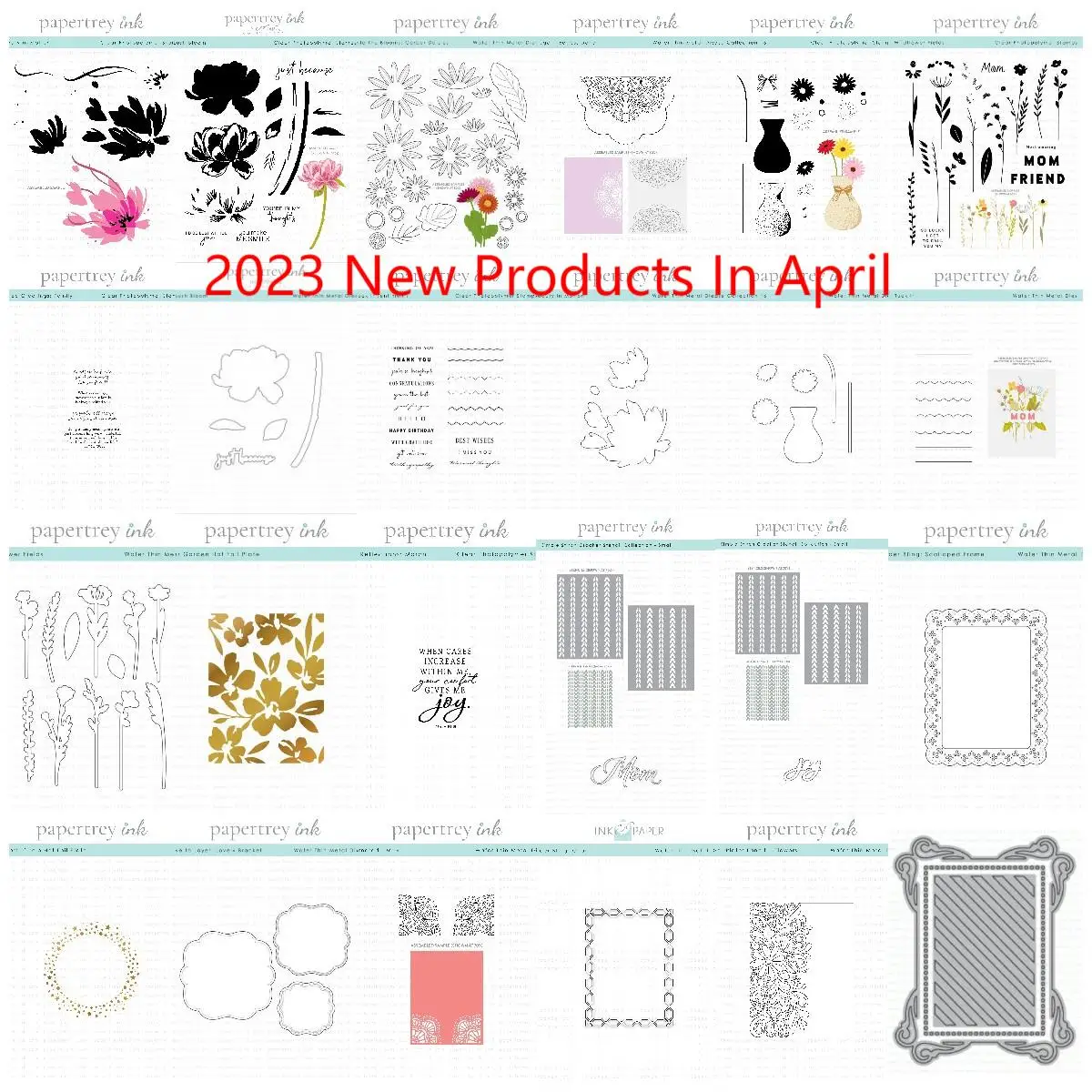 

Bottle Square Leaves And Flowers 2023 New Metal Cutting Dies Stamps Stencil Hot Foil Scrapbook Diary Decoration Embossing