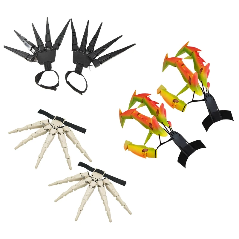 

Halloween Articulated Fingers 1 Pair Funny Tricky Flexible Toy Costume for Children Adults Cosplay Props Accessories