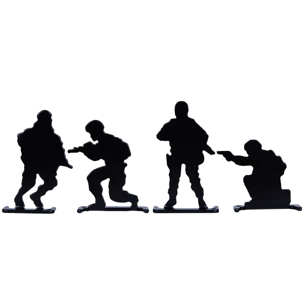 

4 PCS Shooting Humanoid Targets Tatical Gear Metal Mini Equipment
