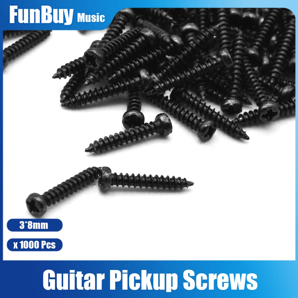 

1000pcs Guitar EQ Screws 12x2mm for Mounting Screws Acoustic Classical Guitar Piezo Pickup Guitarra Accessories