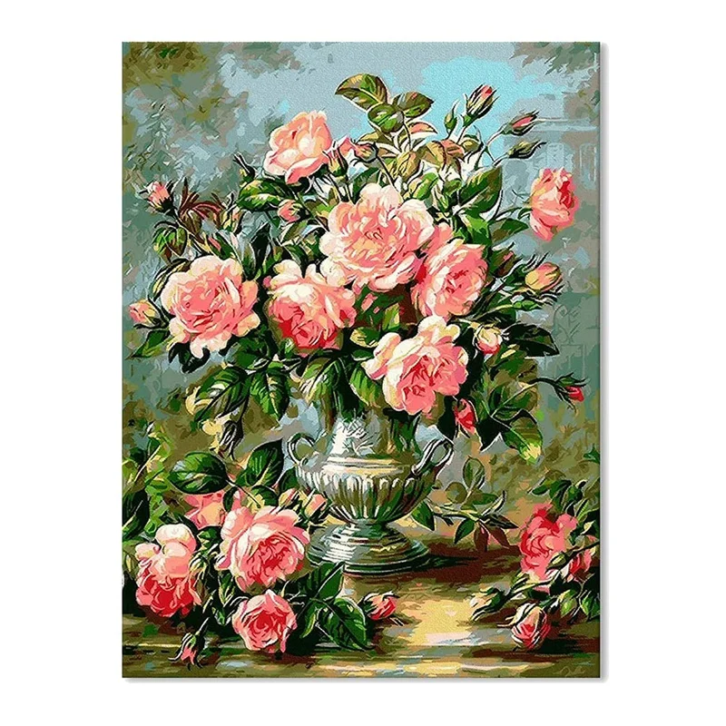 

Paint By Numbers For Adults Beginner,Flower DIY Oil Painting Arts Craft For Wall Decoration,16X20 Inch No Frame