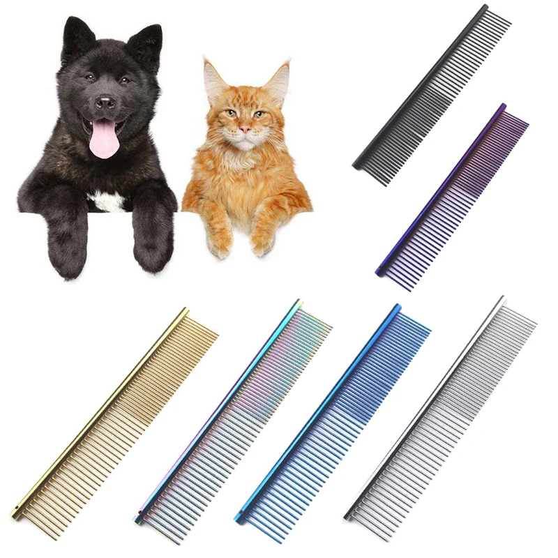 

Pet Dematting Comb Stainless Steel Pet Grooming Comb Pro Anti-Corrosion Grooming Comb Pet Grooming Supplies Pro Grooming Tool 1X