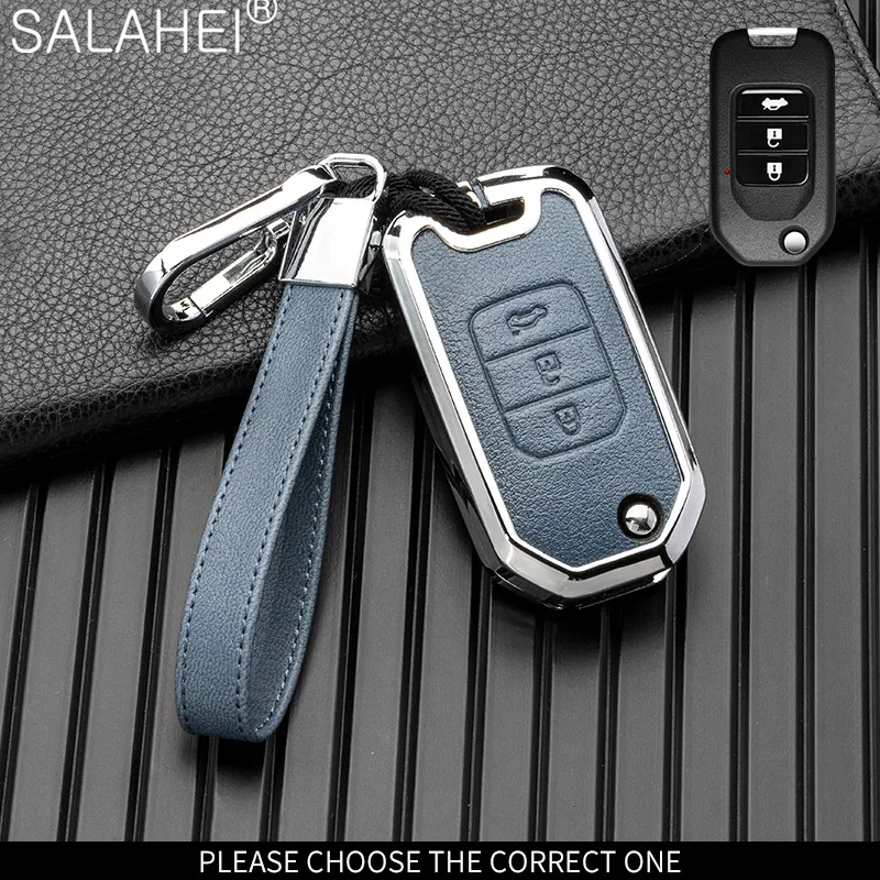 

Складной автомобильный чехол с 3 кнопками, флип-чехол, защитный чехол для Honda Civic, подходит для телефона, брелок с полным покрытием