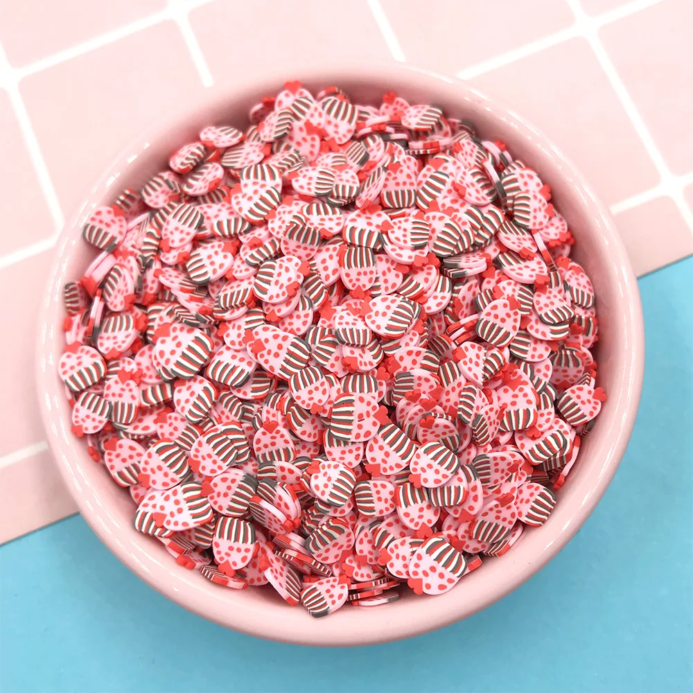 100 г/пакет мини-торт Ломтики Полимерная глина брызгает для рукоделия украшения