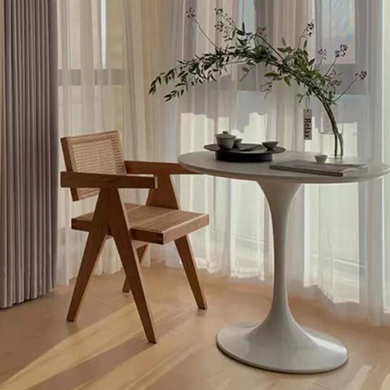 

Luxury Design Chair Wedding Reception Dining Living Room Armrest Pad Modern Accent Chairs Woven Balkonowe Italian Furniture
