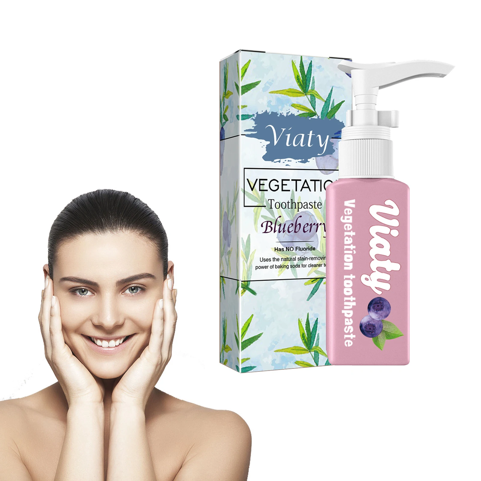 

Teeth Whitening Stain Removal Whitening Toothpaste Oral Care Blueberry Fresh Fruit 50g Fruit Flavor Toothpaste For White Teeth