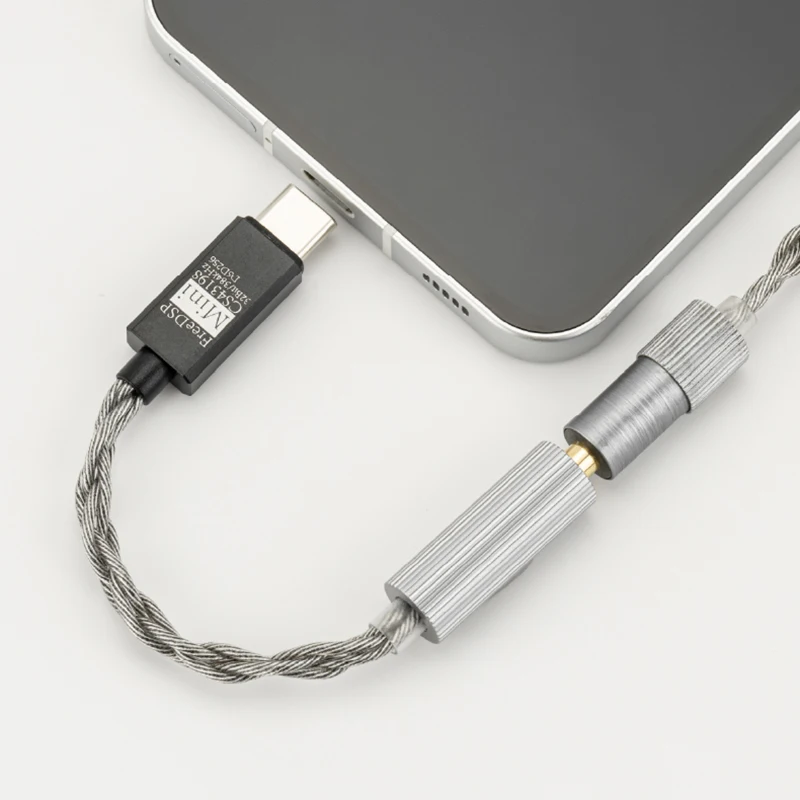 Фото MOONDROP FreeDSP Mini HiFi портативный миниатюрный декодирующий усилитель USB-C, оснащенный адаптером CS43198 3,5 мм CITA №2