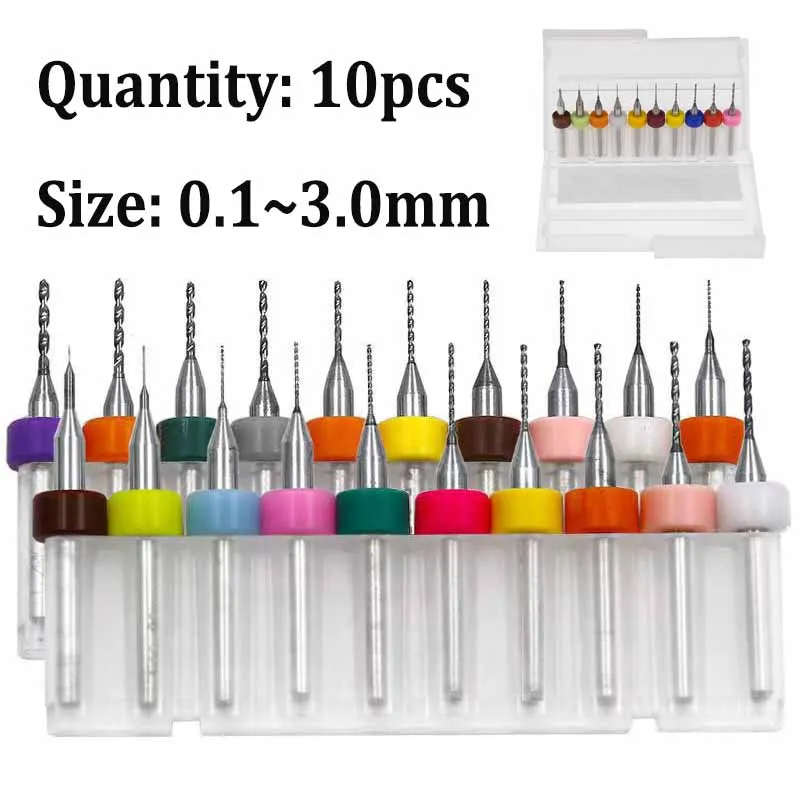 

Набор карбидных сверл для печатной платы 10 шт.