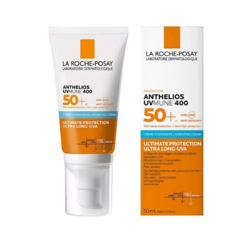 

La Roche-Posay Face Sunscreen ANTHELIOS UVMUNE 400 SPF50+ Invisible Hydrating Cream High Protection Waterproof For Dry Skin 50ml