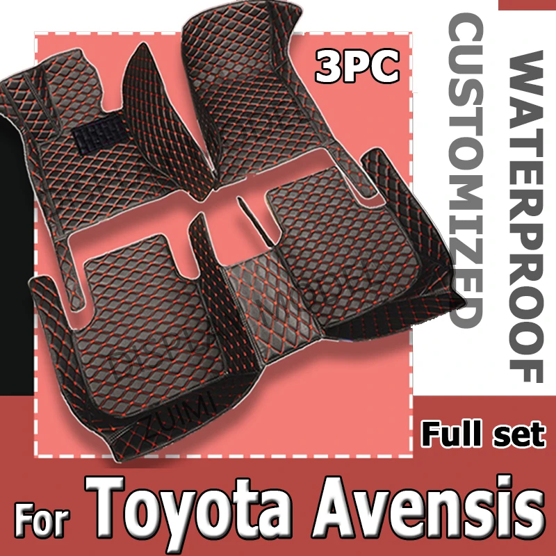 

Автомобильные коврики для Toyota Avensis T250 2003 ~ 2009, роскошный кожаный коврик, прочный водонепроницаемый коврик, набор автомобильных ковриков, автомобильные аксессуары 2004